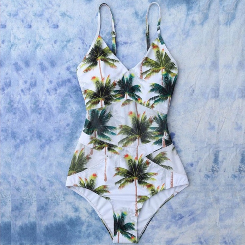 White full piece swimsuit